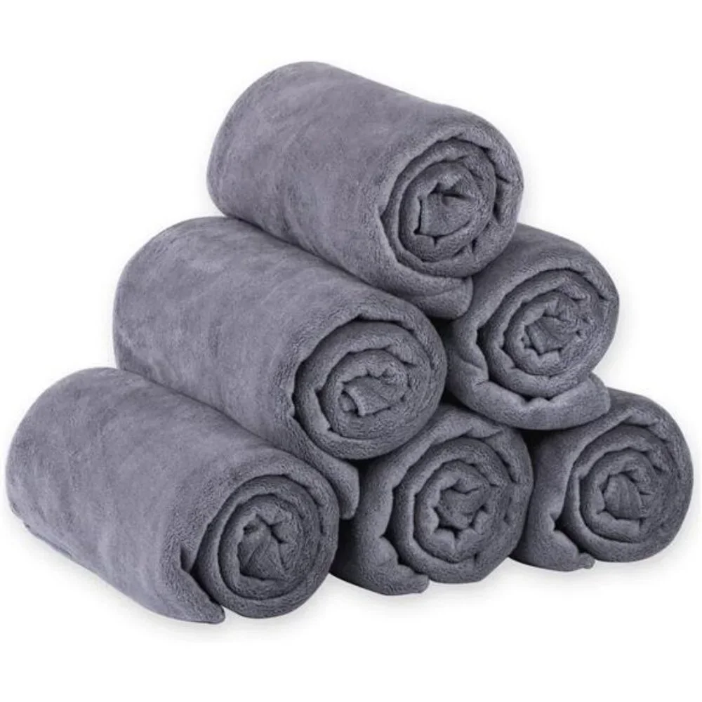 Microfiber Bath Towel Sets (6 Pack, 27